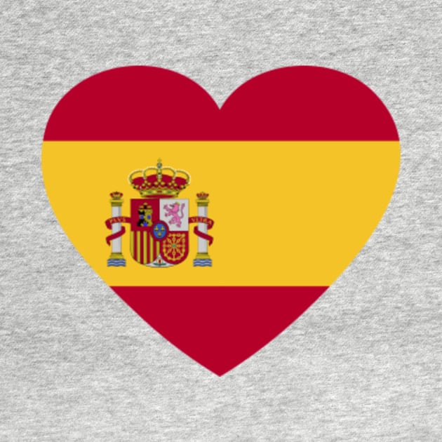 I Love Spain // Heart-Shaped Spanish Flag by SLAG_Creative